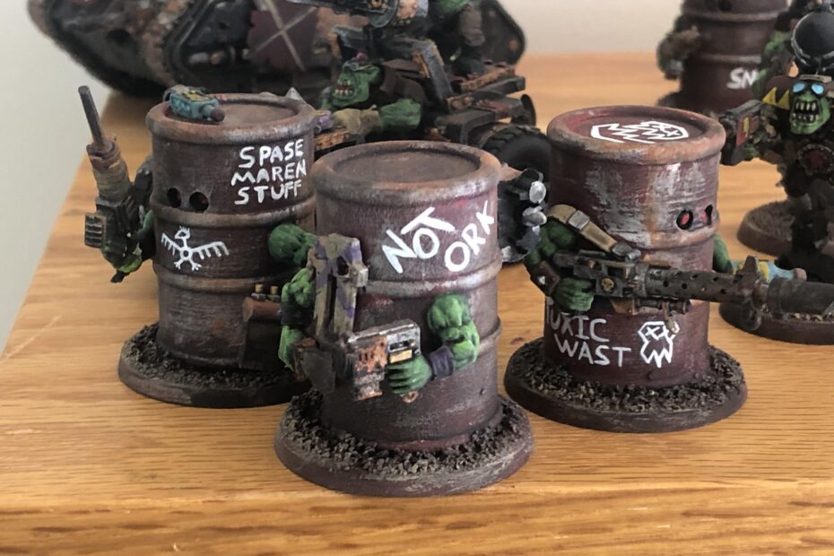 orks hidden in a barrel